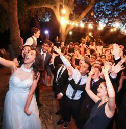 Students taking a group selfie at the Summer at Stanford Dance.